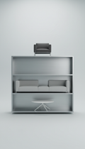 Brushed Steel Open Shelving Unit