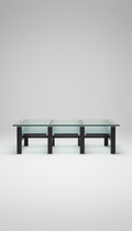 Modular Steel and Glass Coffee Table